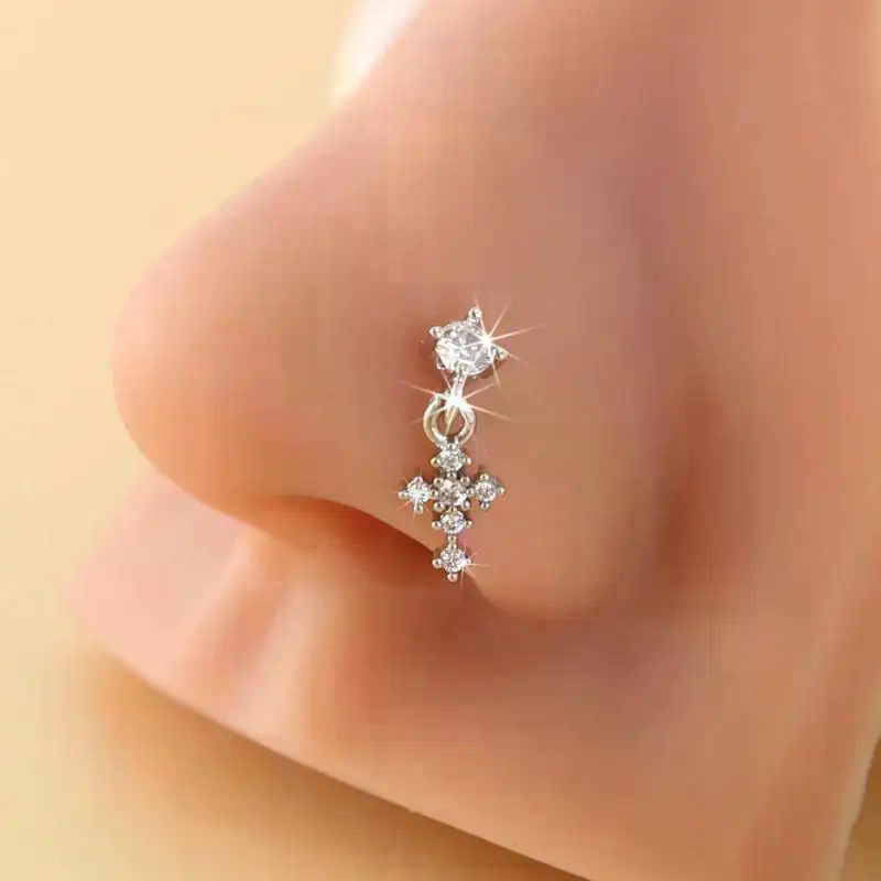 Body Jewelry Nose Ring - Dangle Nose Rings For Women Cross