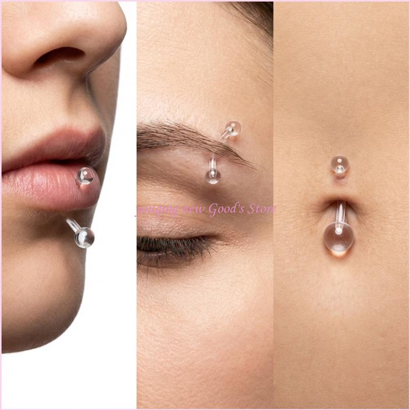 Body Jewelry For Sensitive Skin - 57QA Acrylic Piercing Collection Lip Studs