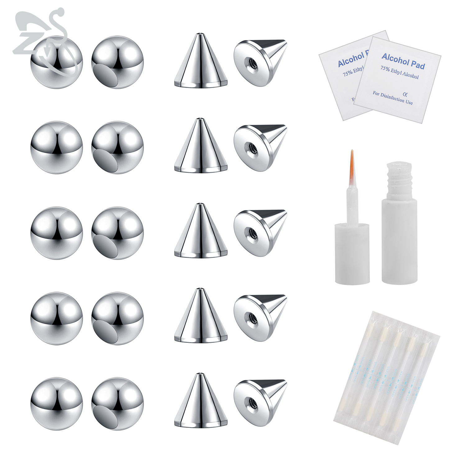 Body Jewelry Nose Ring - ZS 1 Set Fake Eyebrow Ring