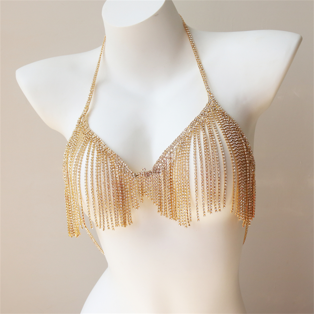 Body Jewelry Bra - Sexy Shiny Bikini Body Chain Ladies