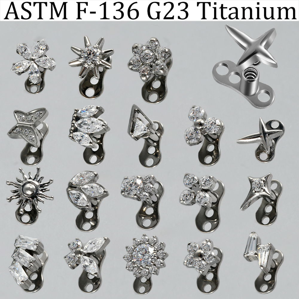 Body Jewelry Dermal - 1PC G23 Implant Titanium Dermal Anchor