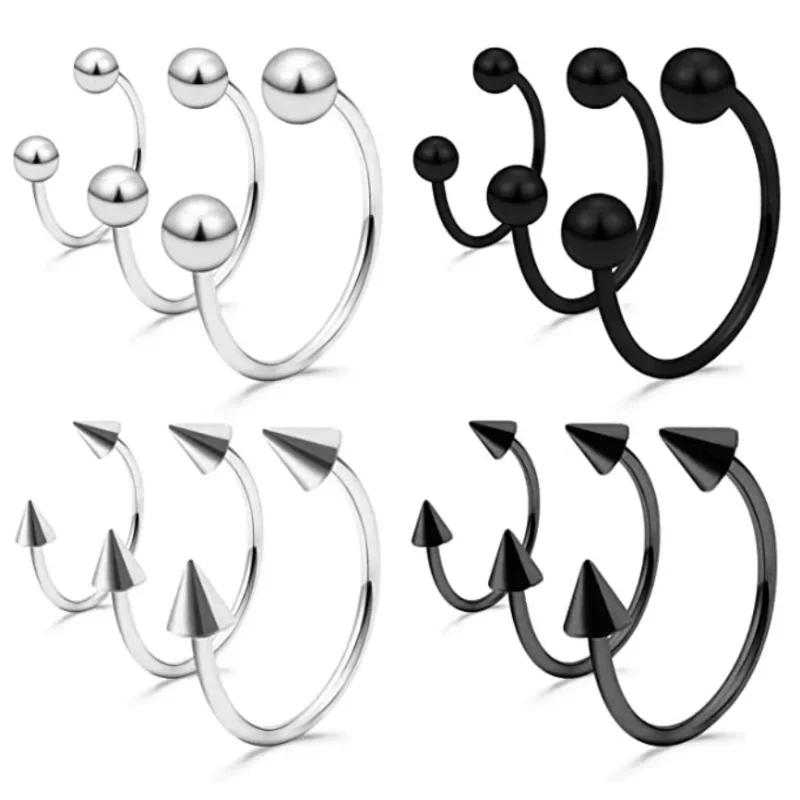 Punk C Shape Steel Nose Ring H - Zoor Body Jewelry avaliação e preço