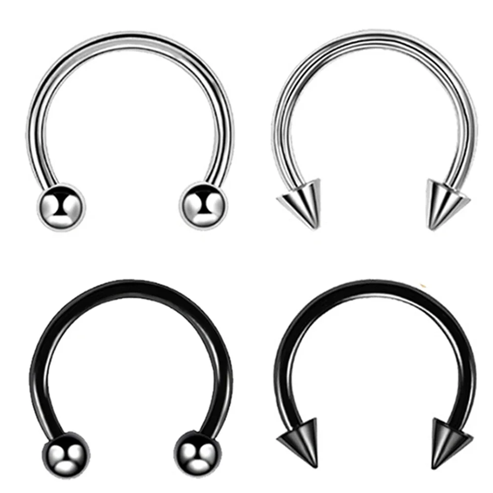 Punk C Shape Steel Nose Ring H - Zoor Body Jewelry avaliação e preço