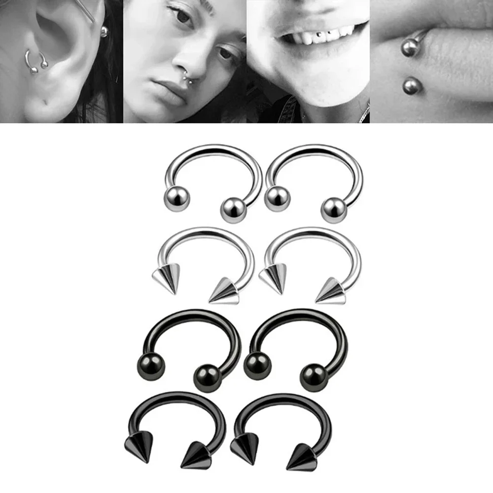 Punk C Shape Steel Nose Ring H - Zoor Body Jewelry avaliação e preço