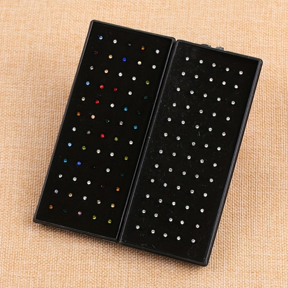 60pcs Nose Ring Set Stud Earri - Body Jewelry Store avaliação e preço