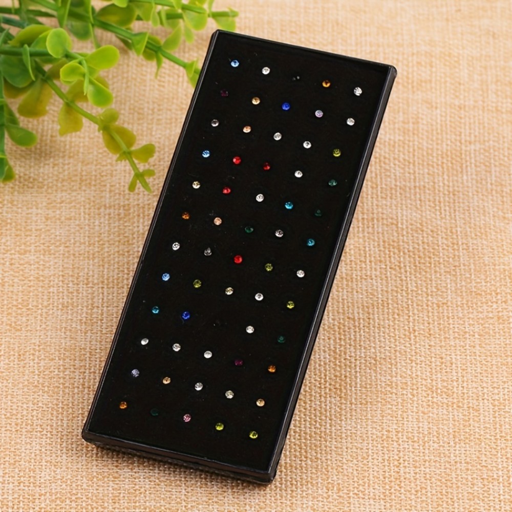 60pcs Nose Ring Set Stud Earri - Body Jewelry Store avaliação e preço