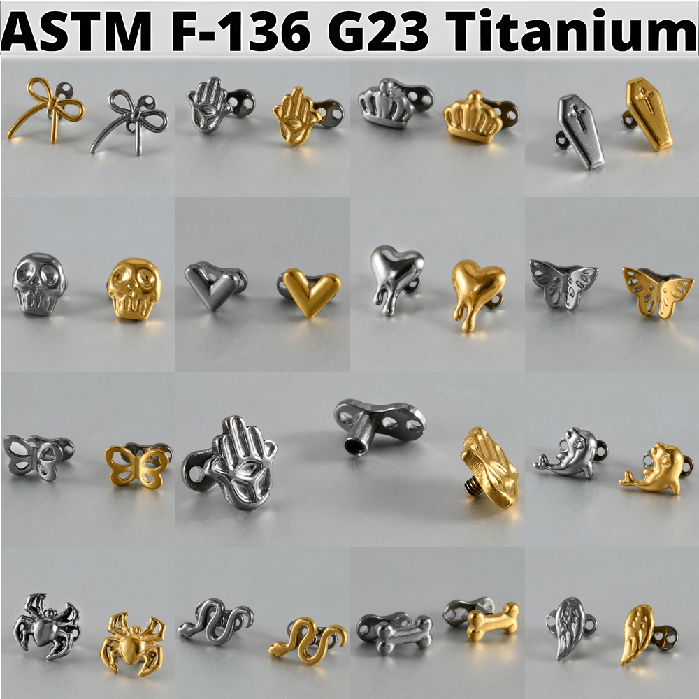 14-1PCS G23 Pure Titanium Butt - Body Jewelry Dermal avaliação e preço