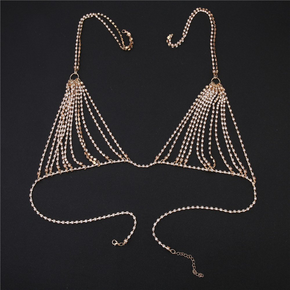 Luxury Heart Crytal Bikini Bod - Body Jewelry Bra avaliação e preço