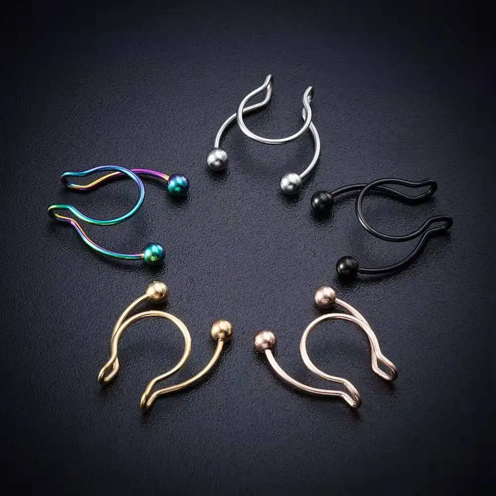 U Shaped Fake Nose Ring Hip Ho - Body Jewelry Nose Ring avaliação e preço