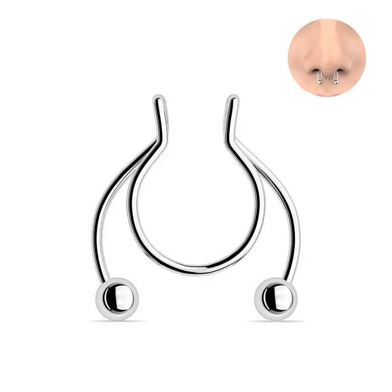 U Shaped Fake Nose Ring Hip Ho - Body Jewelry Nose Ring avaliação e preço