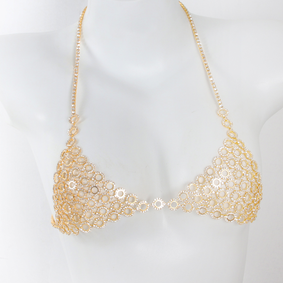 Fashionable Circular Splicing  - Body Jewelry Bra avaliação e preço