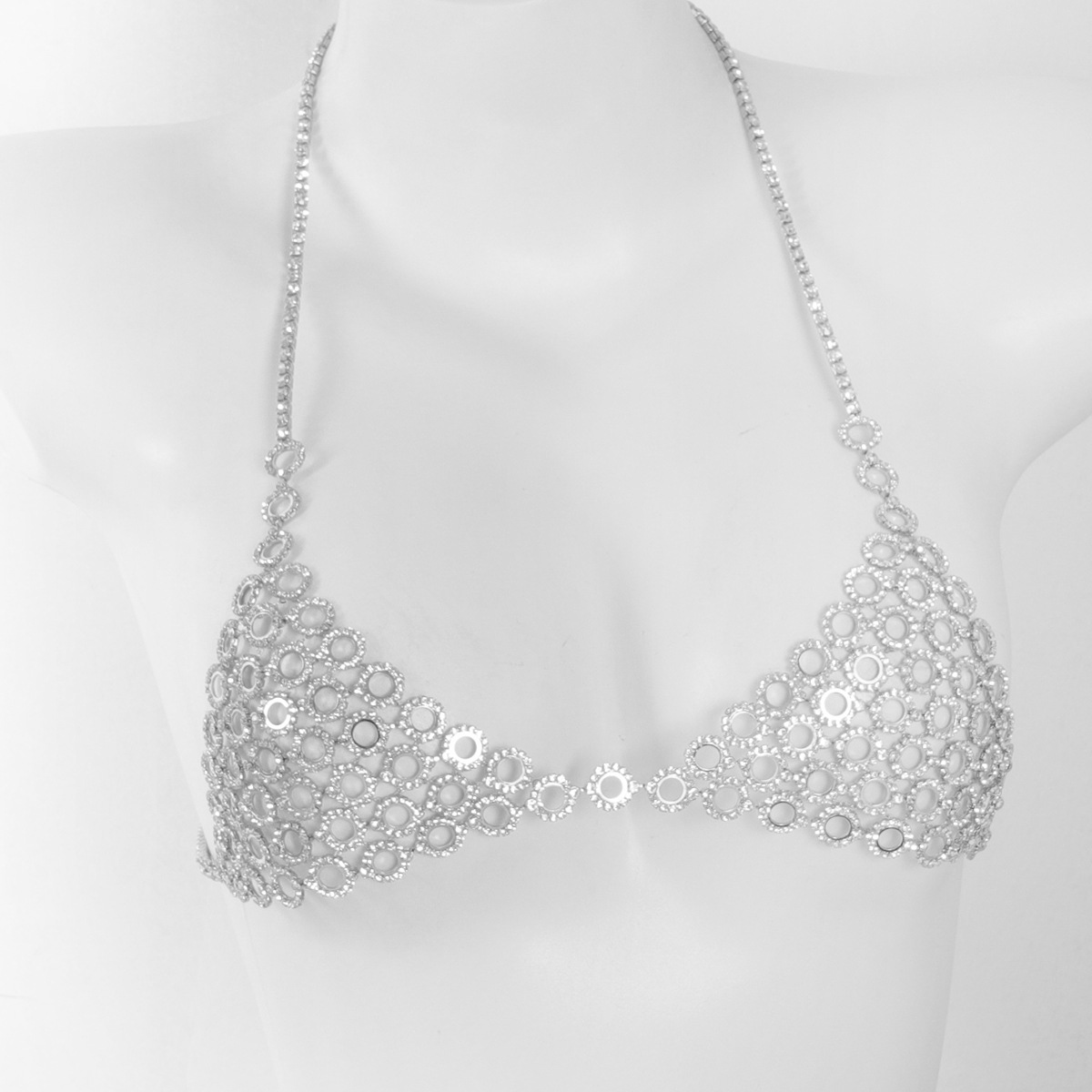 Fashionable Circular Splicing  - Body Jewelry Bra avaliação e preço