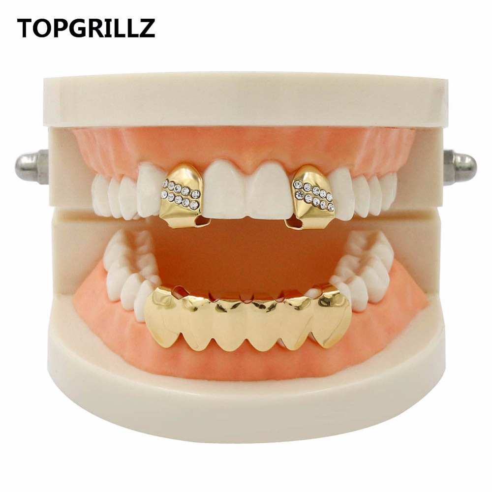 TOPGRILLZ Hip Hop Grillz Yello - Body Jewelry Gold Plated avaliação e preço