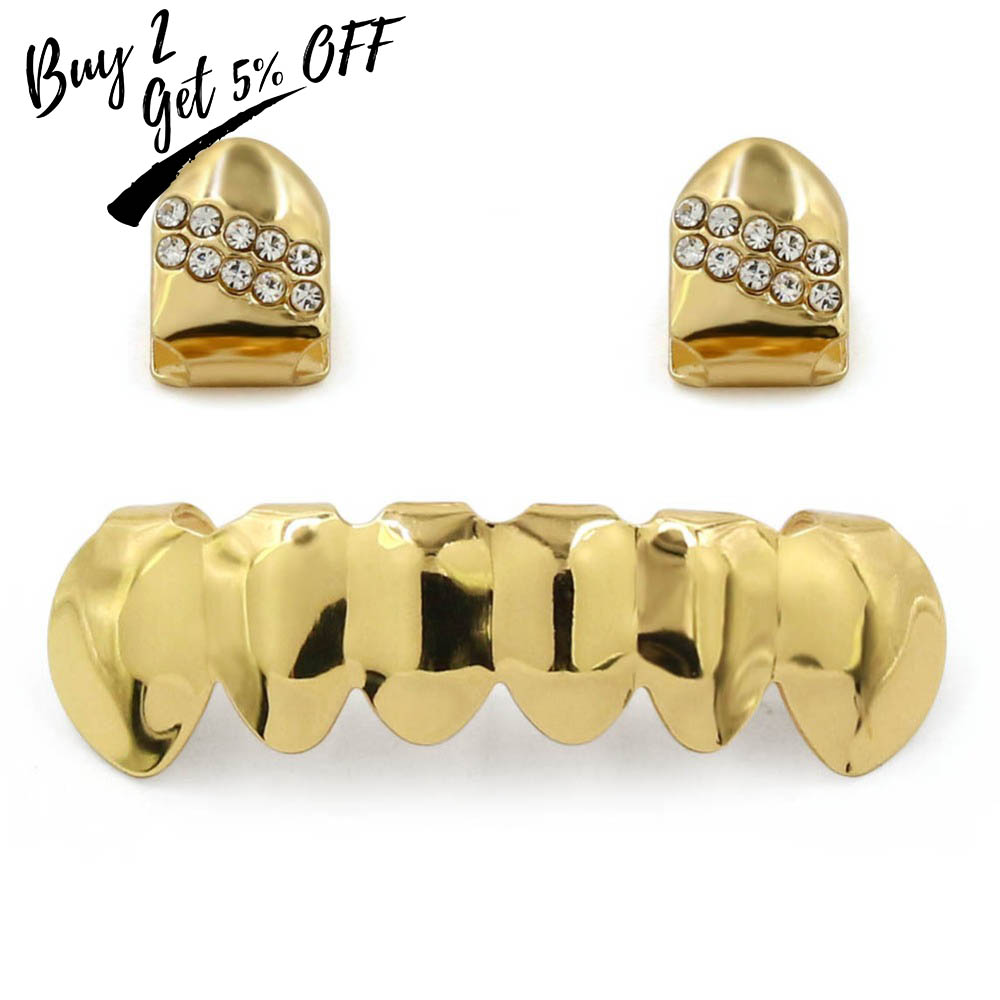 TOPGRILLZ Hip Hop Grillz Yello - Body Jewelry Gold Plated avaliação e preço