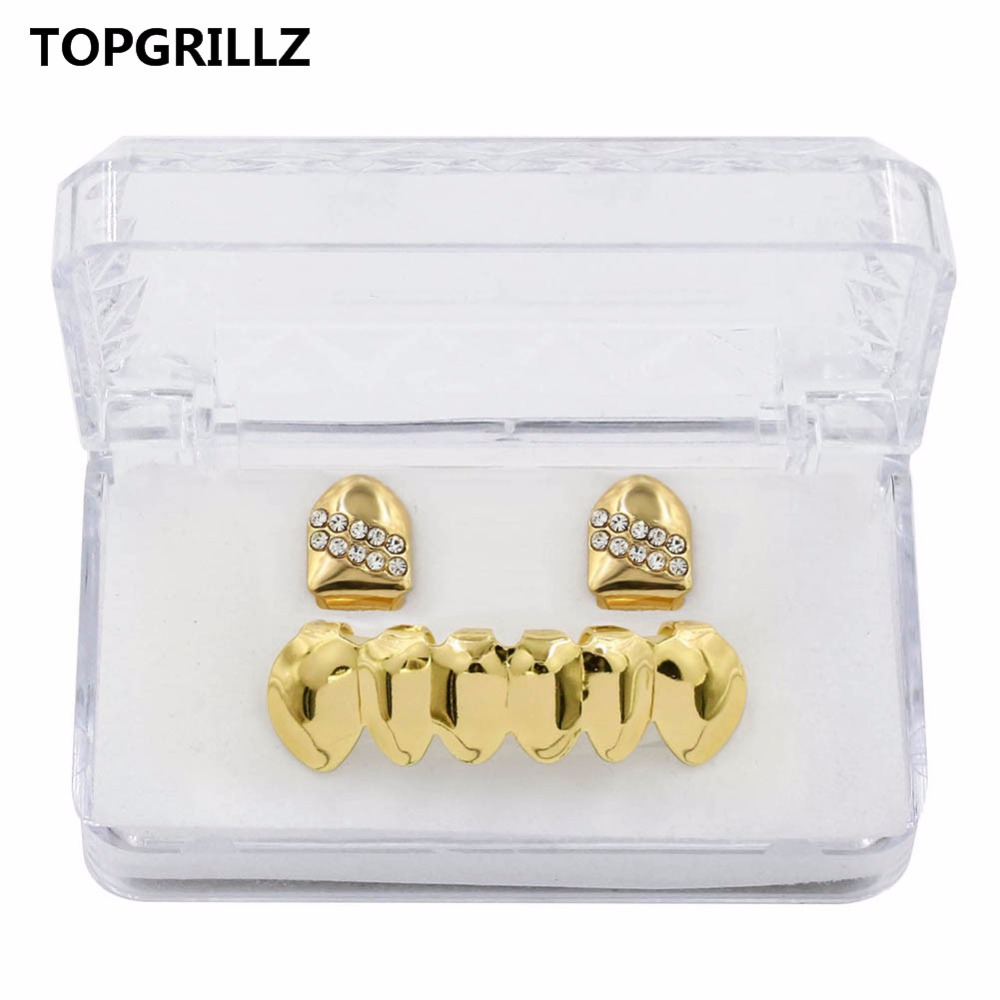 TOPGRILLZ Hip Hop Grillz Yello - Body Jewelry Gold Plated avaliação e preço