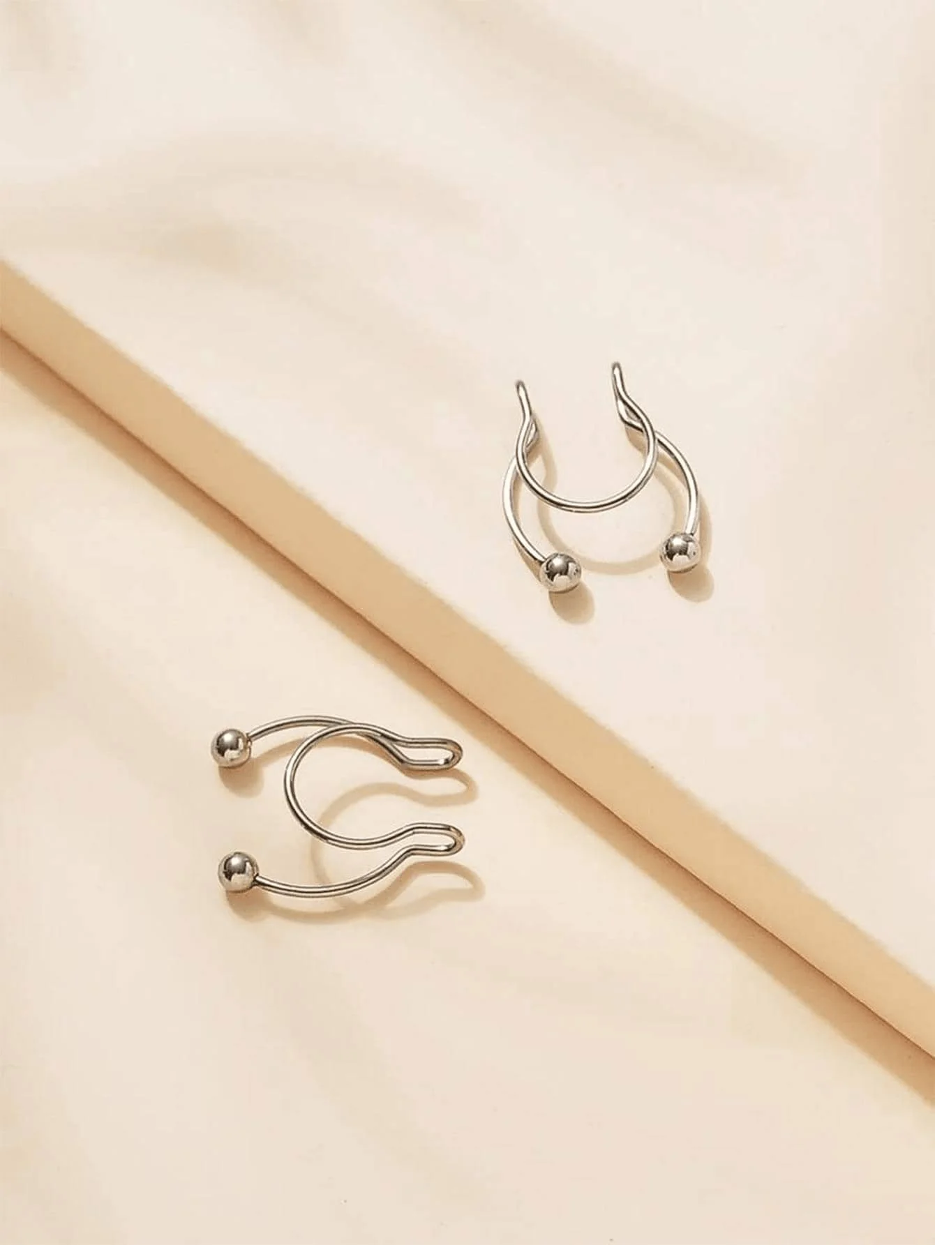 2pcs Stainless Steel Clip-On N - Body Jewelry Nose Ring avaliação e preço