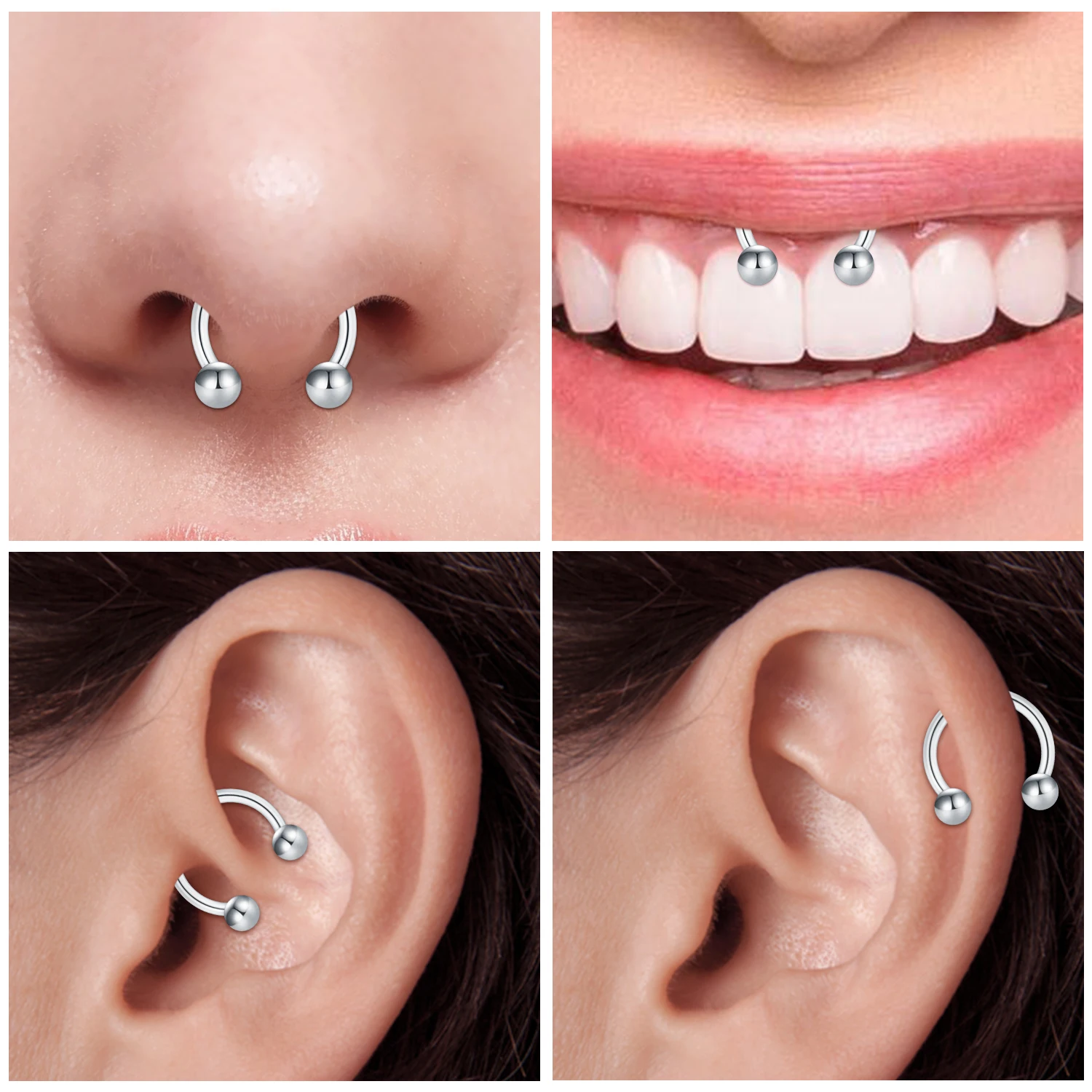 1PC Stainless Steel Nose Ring  - Zoor Body Jewelry avaliação e preço