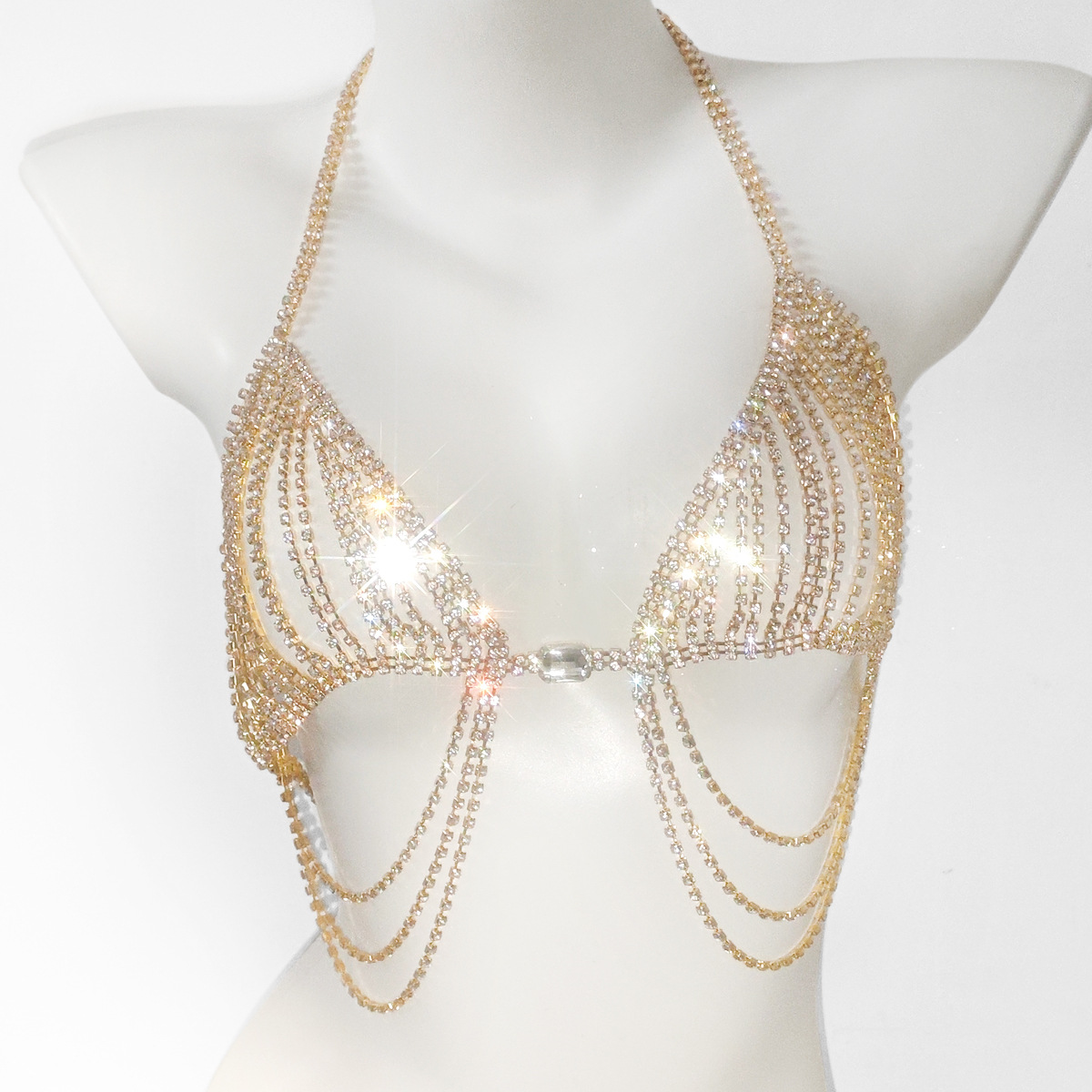 Fashionable Tassels Sexy Rhine - Body Jewelry Bra avaliação e preço
