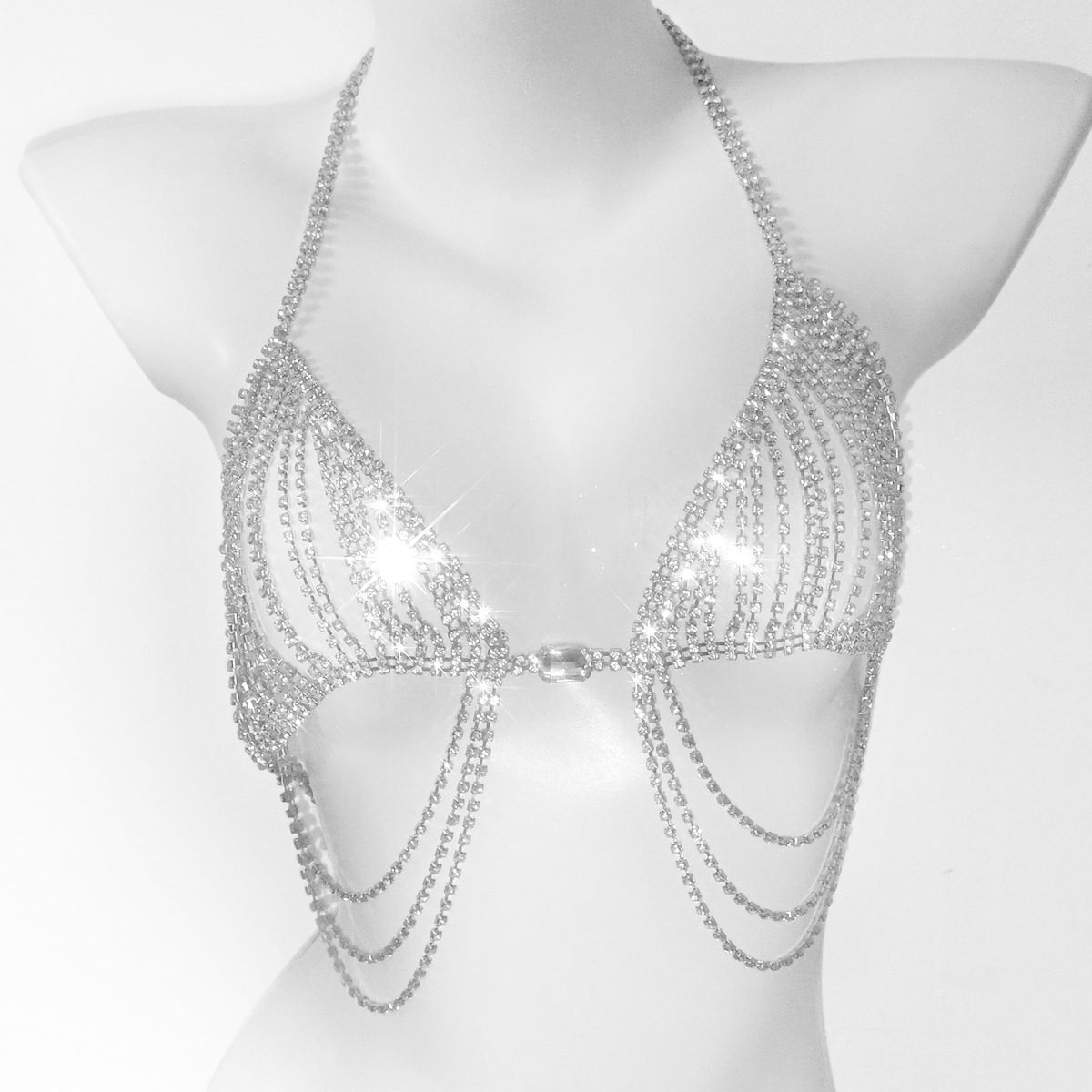 Fashionable Tassels Sexy Rhine - Body Jewelry Bra avaliação e preço