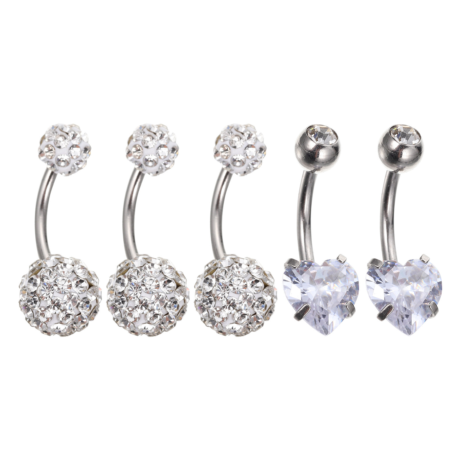 5Pcs High Grade Stainless Stee - Body Jewelry For Sensitive Skin avaliação e preço