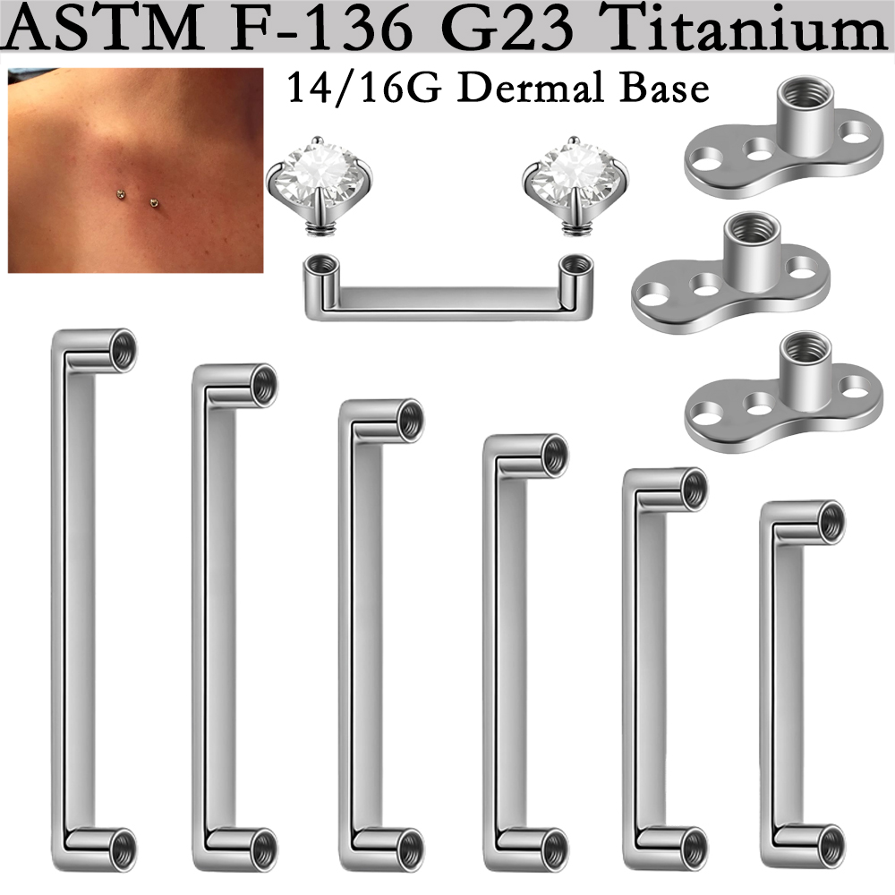5/1PCS G23 Titanium Surface Pi - Body Jewelry Dermal avaliação e preço