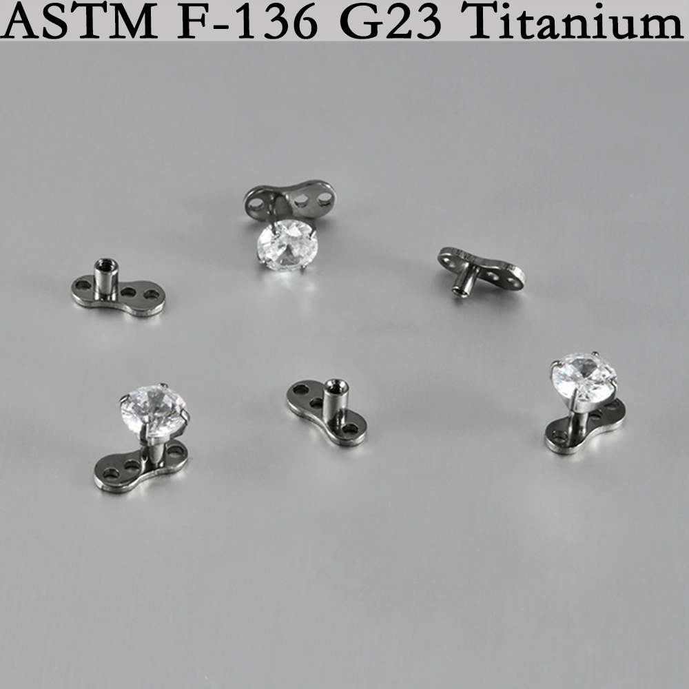 5/1PCS G23 Titanium Surface Pi - Body Jewelry Dermal avaliação e preço