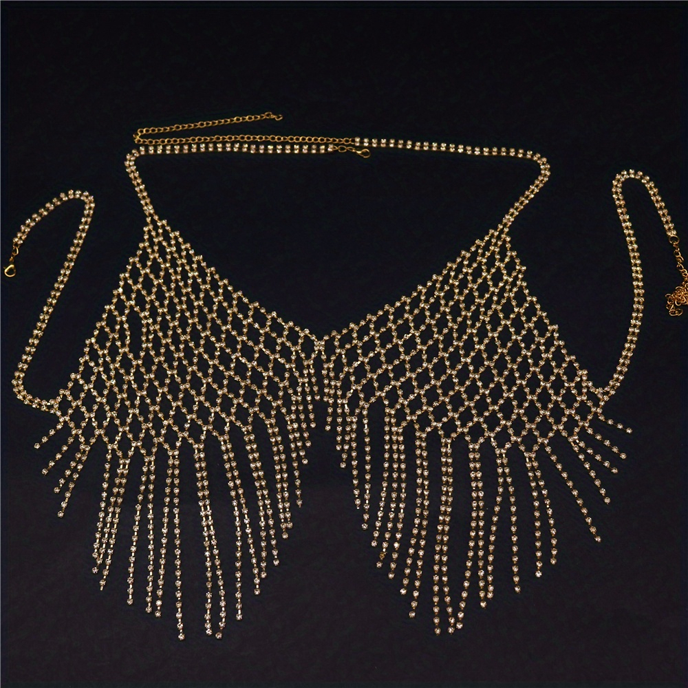 Sexy Shiny Mesh Crystal Bra Ch - Body Jewelry Bra avaliação e preço