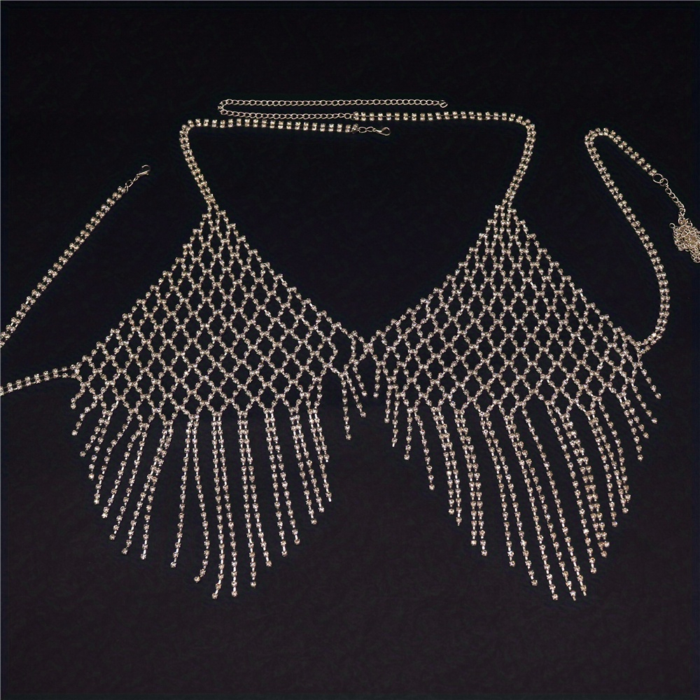 Sexy Shiny Mesh Crystal Bra Ch - Body Jewelry Bra avaliação e preço