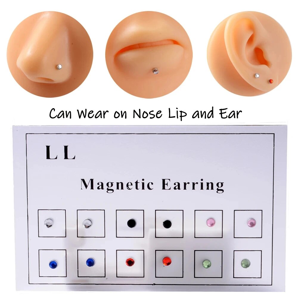 12PCS/Card Fake Cheater Non Pi - Body Jewelry Nose Ring avaliação e preço