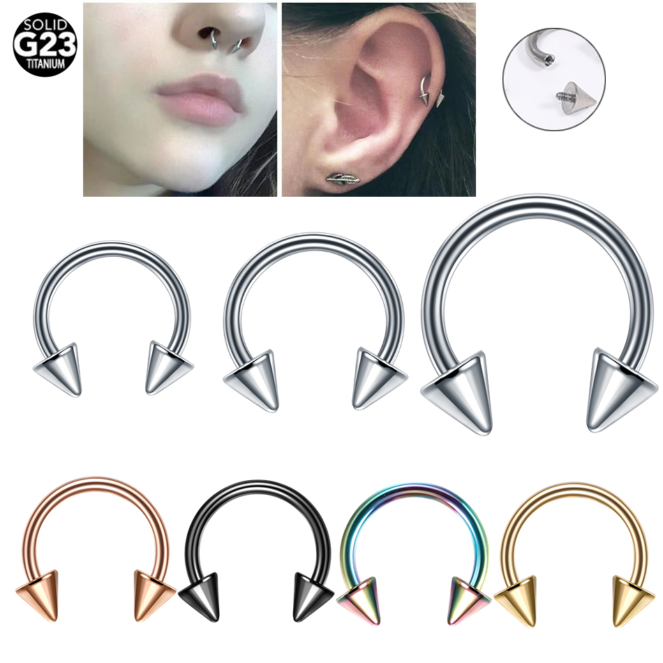 1PC Titanium 16G Septum Horses - Zoor Body Jewelry avaliação e preço