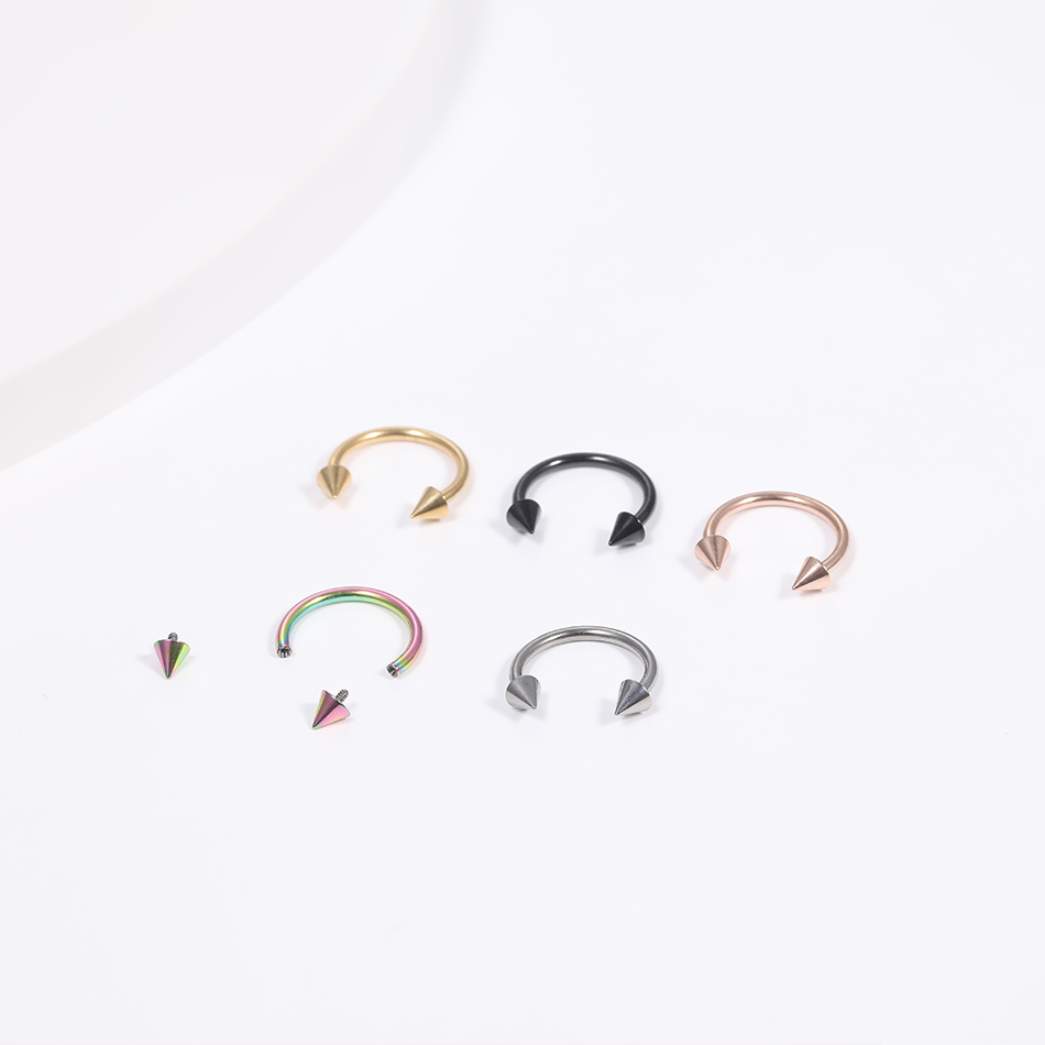 1PC Titanium 16G Septum Horses - Zoor Body Jewelry avaliação e preço