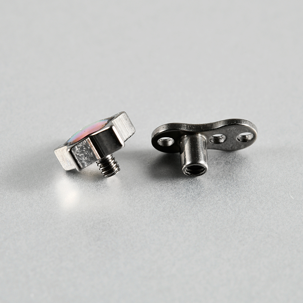 1PC Titanium Flash Film&Opal M - Body Jewelry Dermal avaliação e preço