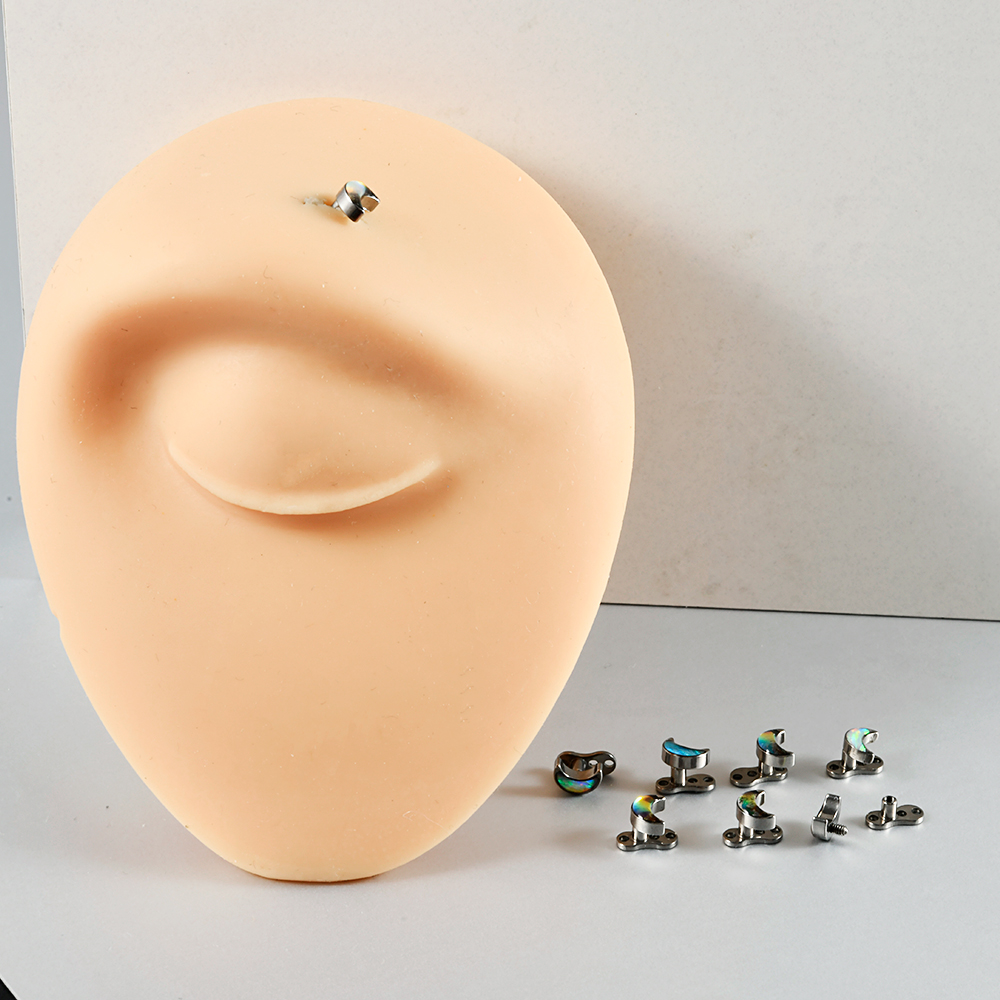 1PC Titanium Flash Film&Opal M - Body Jewelry Dermal avaliação e preço