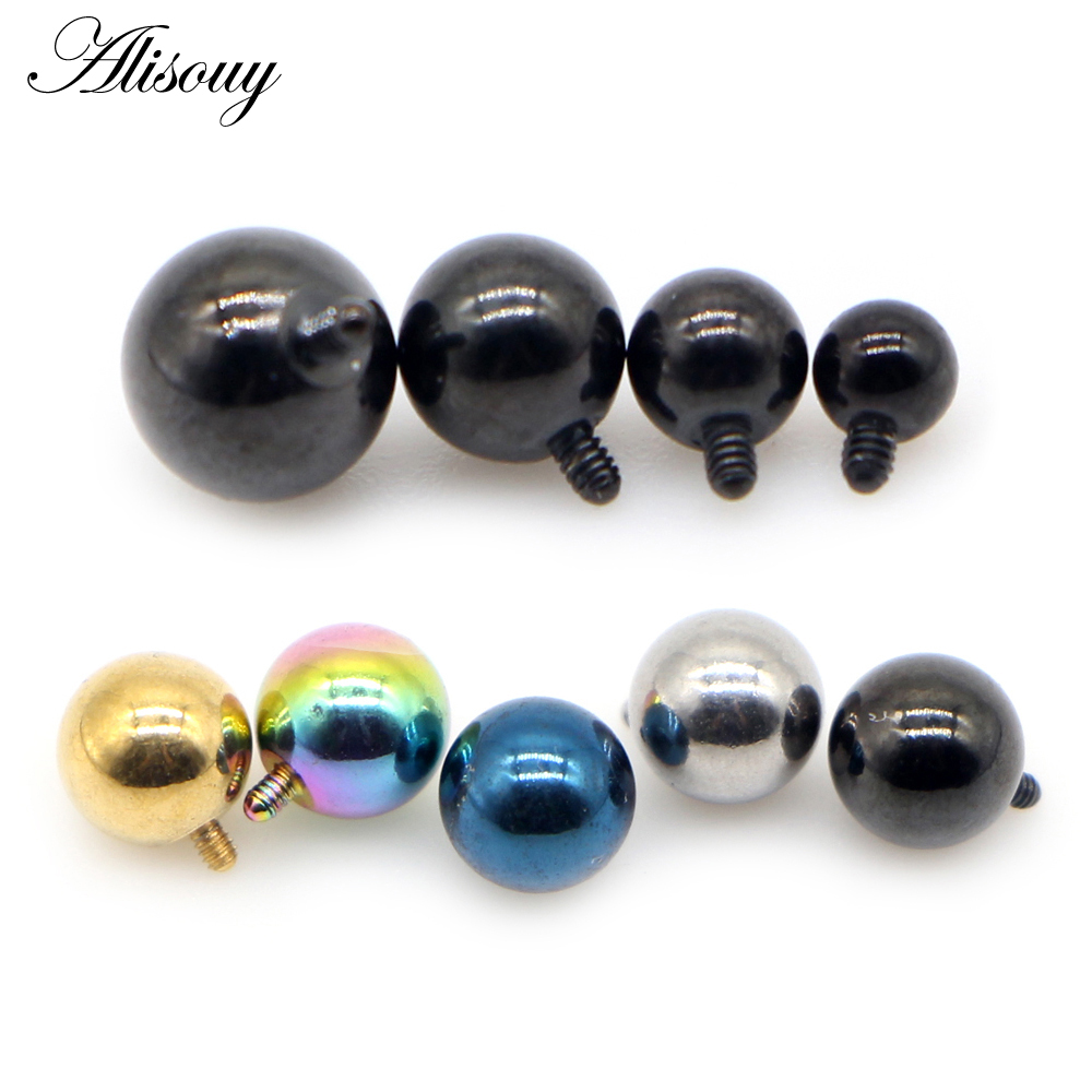 Alisouy 2PCS 3/4/5/6mm 16G Sta - Body Jewelry Dermal avaliação e preço