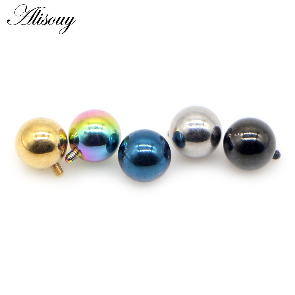 Alisouy 2PCS 3/4/5/6mm 16G Sta - Body Jewelry Dermal avaliação e preço