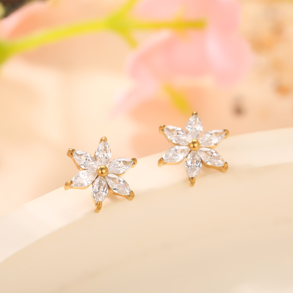 1/5PCS Titanium Crystal Flower - Body Jewelry Dermal avaliação e preço