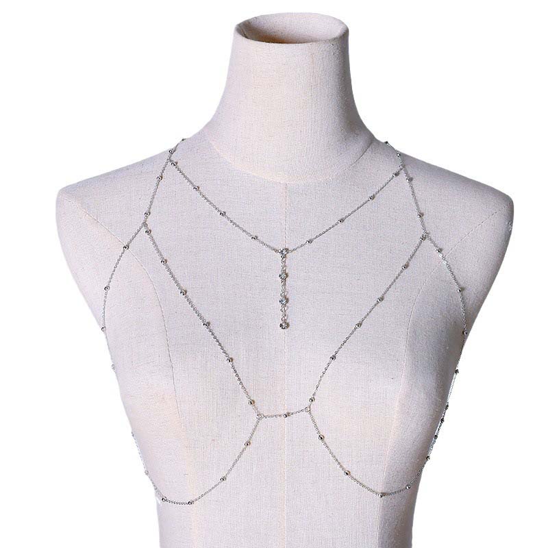 Shiny Zircon Tassel Sexy Beach - Body Jewelry Bra avaliação e preço