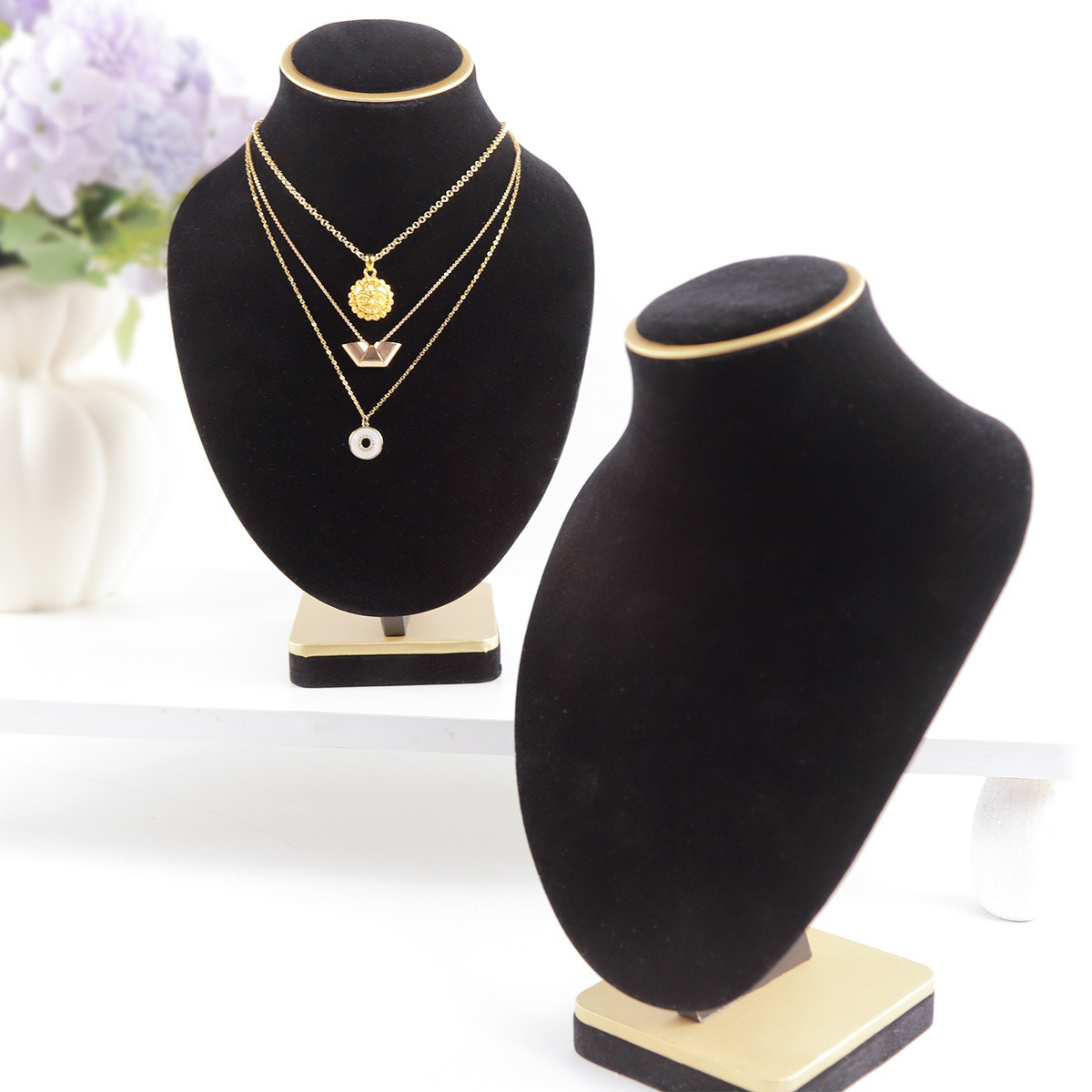 Body Black Velvet Jewelry Bust - Body Jewelry Store avaliação e preço