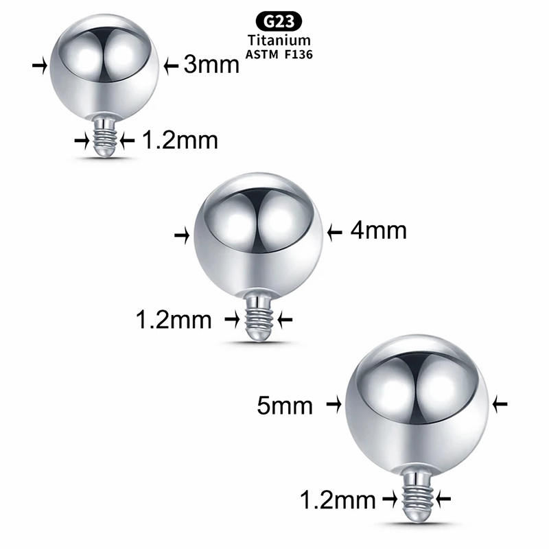 1PCS Internally Threaded Ball  - Body Jewelry Dermal avaliação e preço