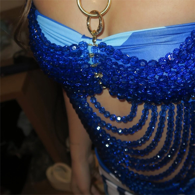 Handmade Female Multi-Layer Ge - Body Jewelry Bra avaliação e preço
