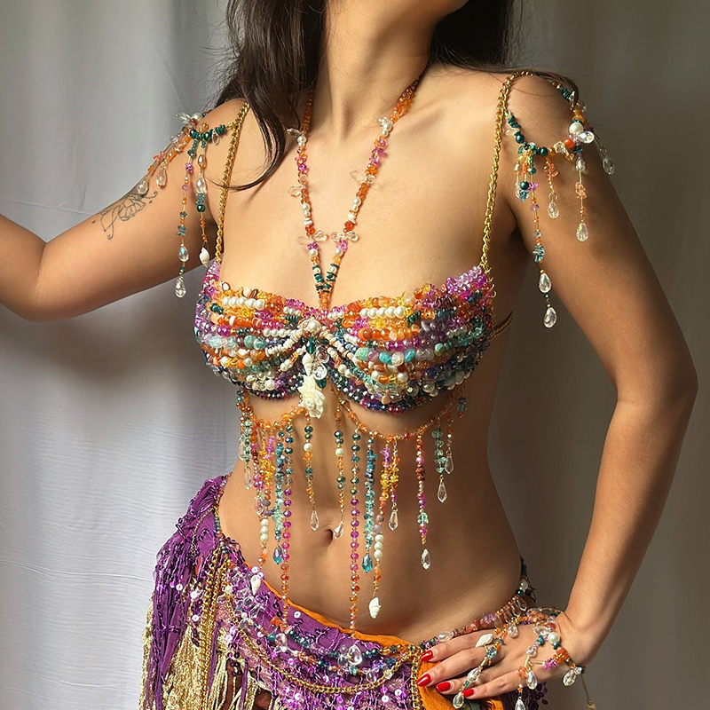 Handmade Boho Style Festival B - Body Jewelry Bra avaliação e preço
