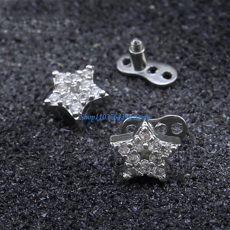  Stainless Steel Dermal Anchor - Body Jewelry For Sensitive Skin avaliação e preço