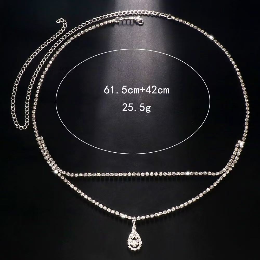 Luxury Rhinestone Double Chain - Body Jewelry Luxury avaliação e preço