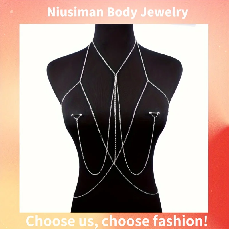 1pc  Elegant & Sexy Body Chain - Body Jewelry Chest avaliação e preço