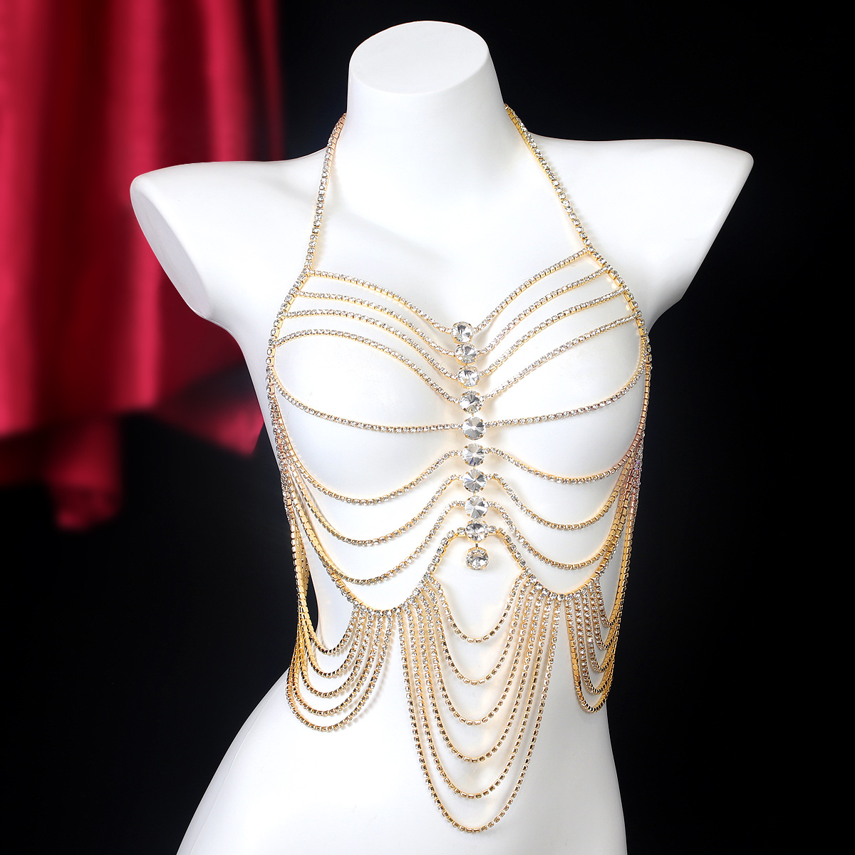 Luxurious Stripe Tassels Retro - Body Jewelry Chest avaliação e preço