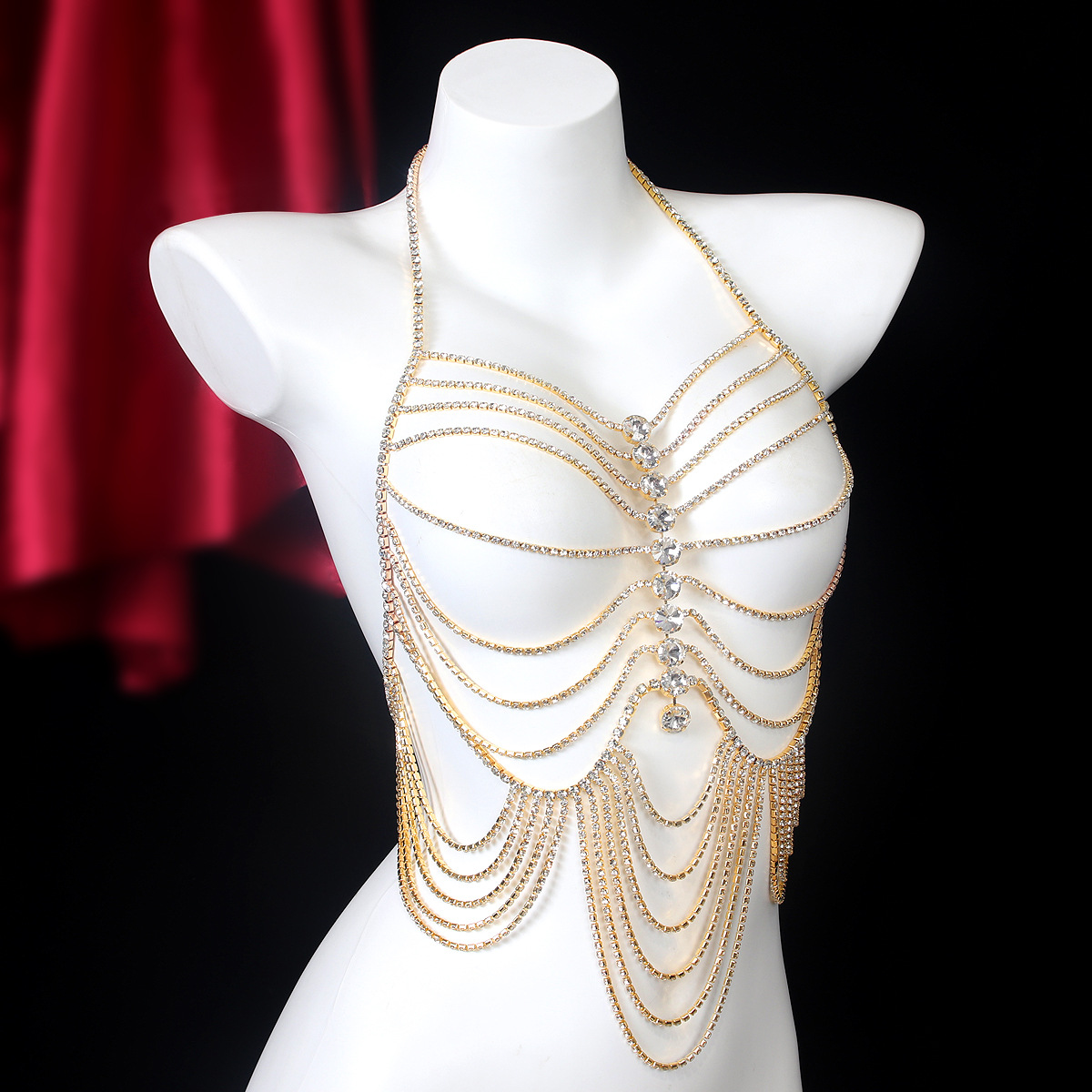 Luxurious Stripe Tassels Retro - Body Jewelry Chest avaliação e preço