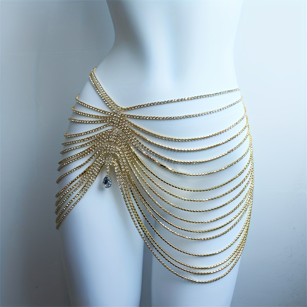 1PCS Sexy Shiny Tassel Crystal - Body Jewelry Luxury avaliação e preço