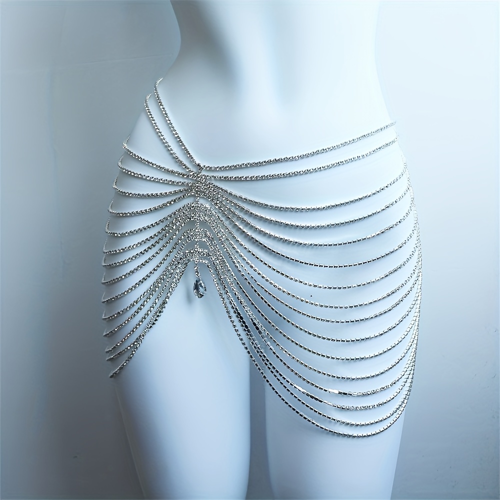 1PCS Sexy Shiny Tassel Crystal - Body Jewelry Luxury avaliação e preço