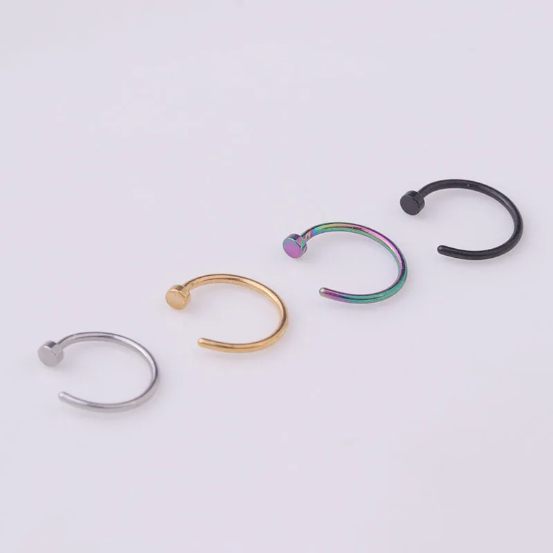 5pcs/lot 20G Nose Ring Hoop, 6 - Body Jewelry Nose Ring avaliação e preço