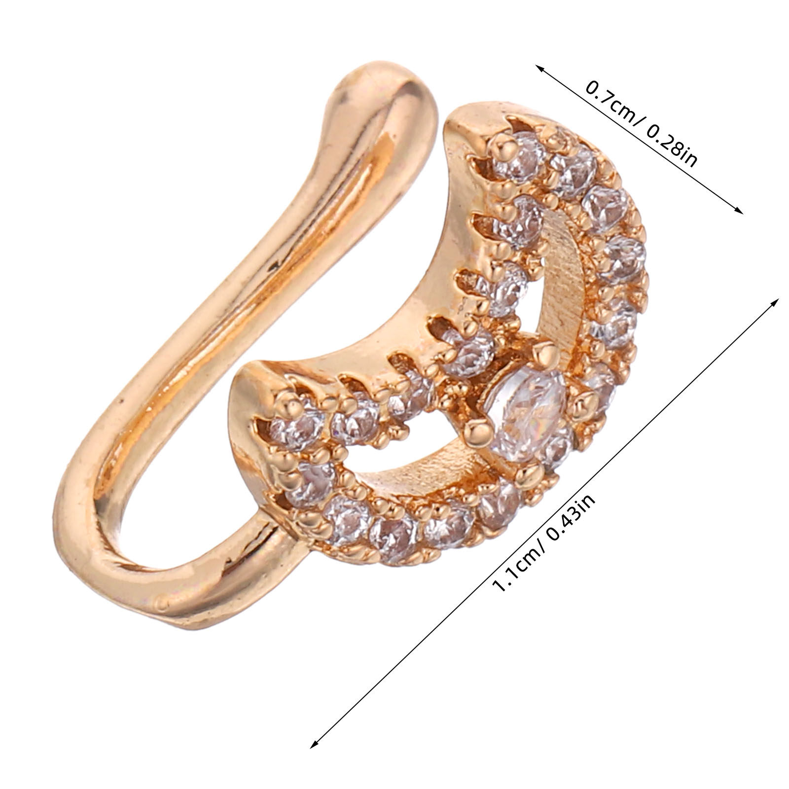 11Pcs Faux Nose Rings Set Non  - Body Jewelry For Sensitive Skin avaliação e preço